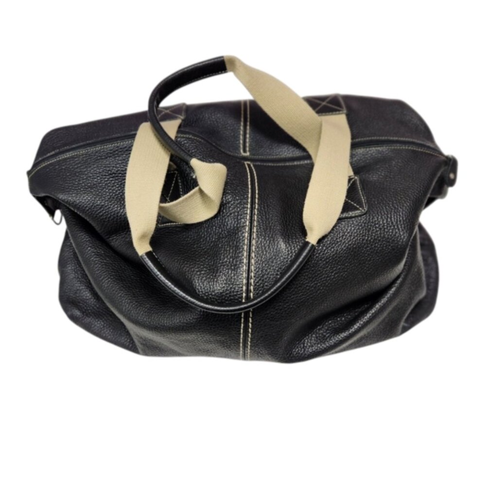 Black Roots Leather women's tote Bag - Picture 2 of 7